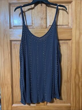 Torrid Studded Gray Women's Sleeveless Tank Top
